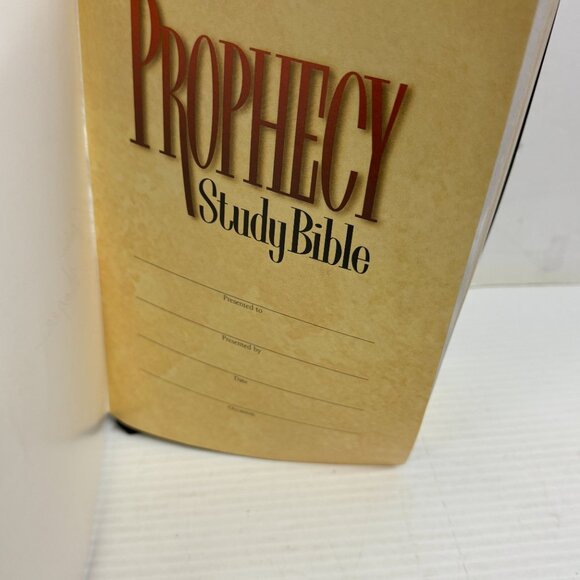 1997 Prophecy Study Bible John Hagee Bonded Leather Gilded Edge Signed - O1186 - Picture 6 of 8